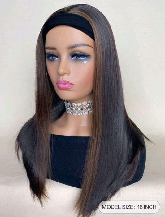 Headband Wig(human blend)